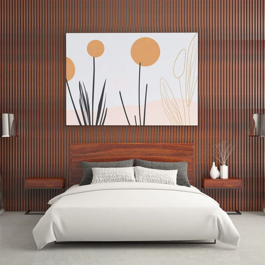 Minimalist Flowers - Minimalist Wall Art in Black Frame