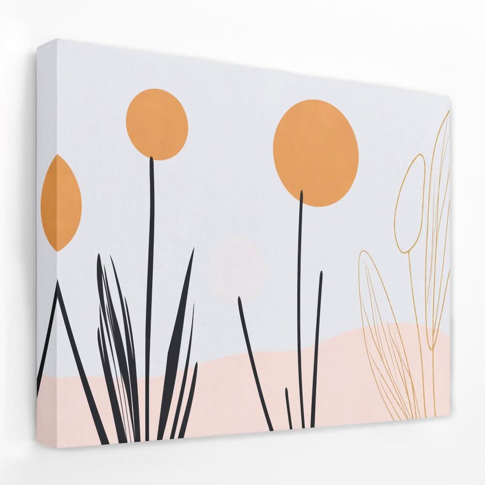 Minimalist Flowers - Floral Canvas Wall Art