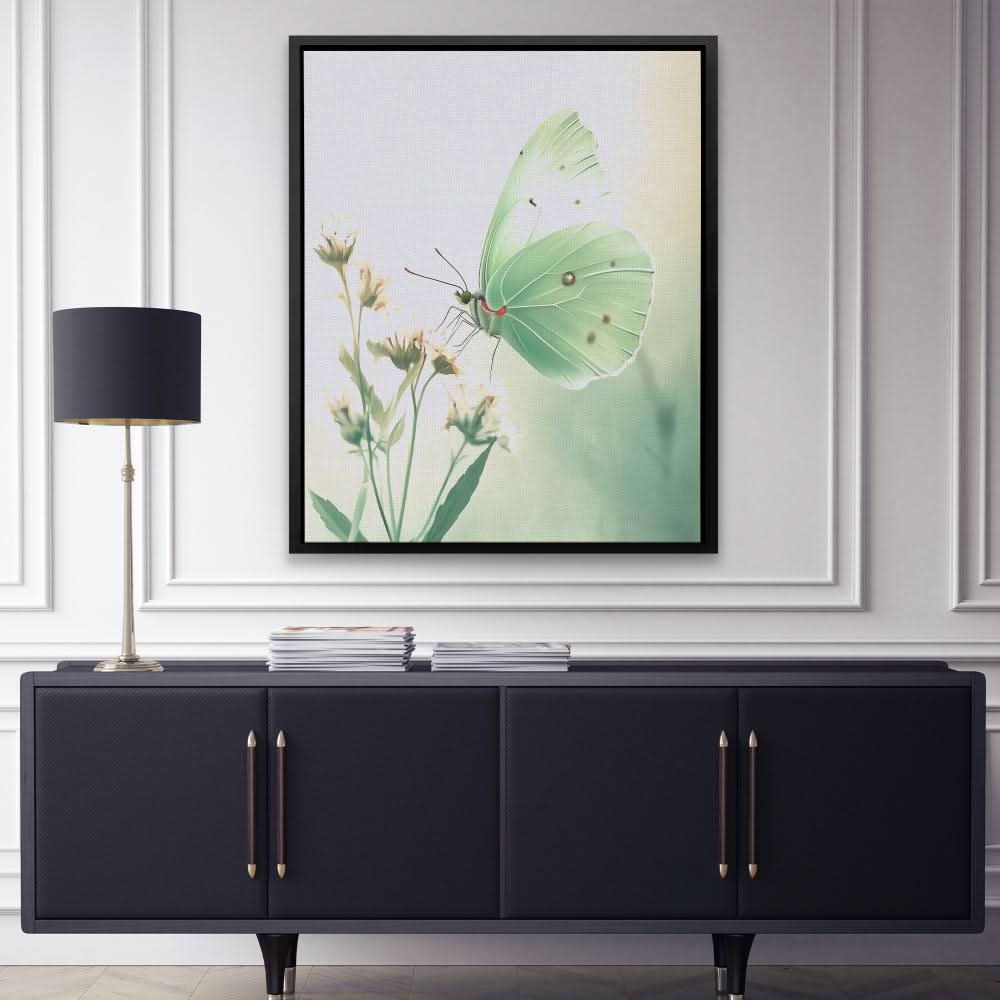 Minted Wings - Green Wall Art for Women’s Office Art