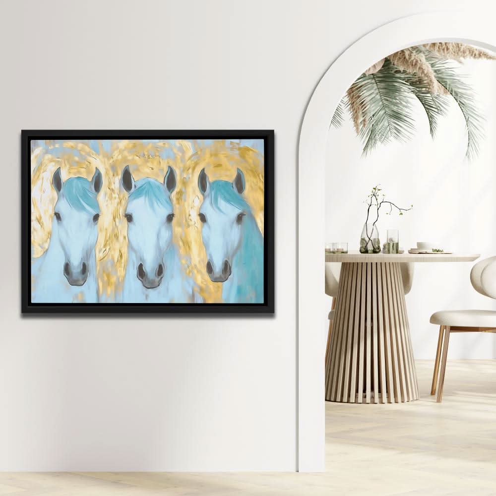 Mirrored Souls - Spiritual Wall Art in Black Frame