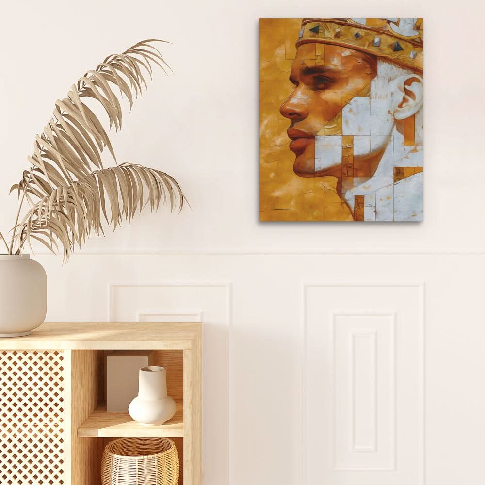 Model King - Abstract Gold Canvas Wall Art