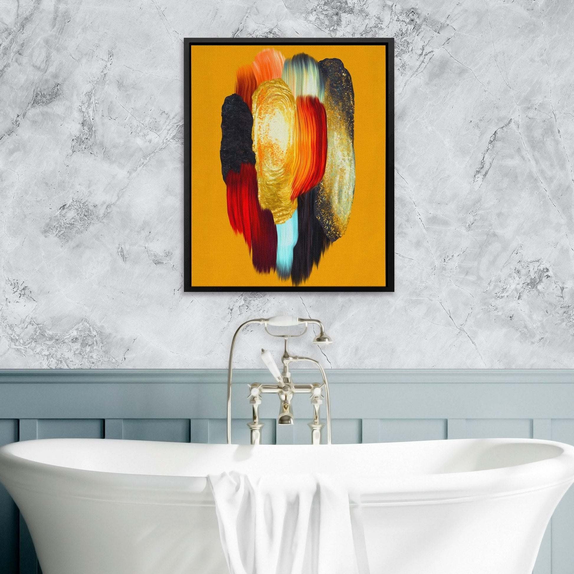 Molten Feather Storm - Luxury Wall Art
