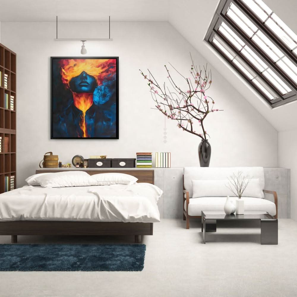 Molten Soul - Blue Macabre Canvas Print