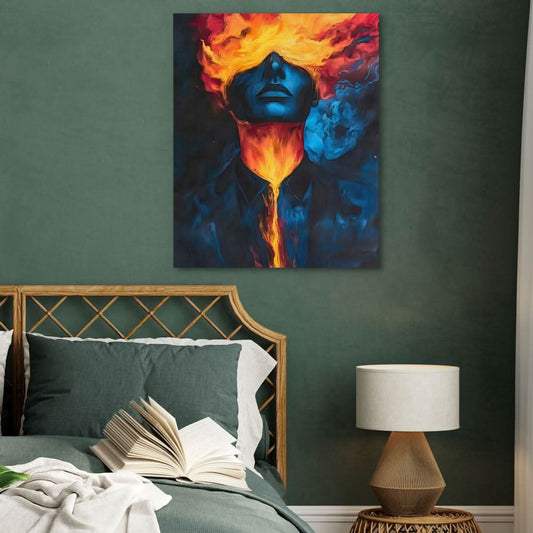 Molten Soul - Abstract Wall Art in Black Frame