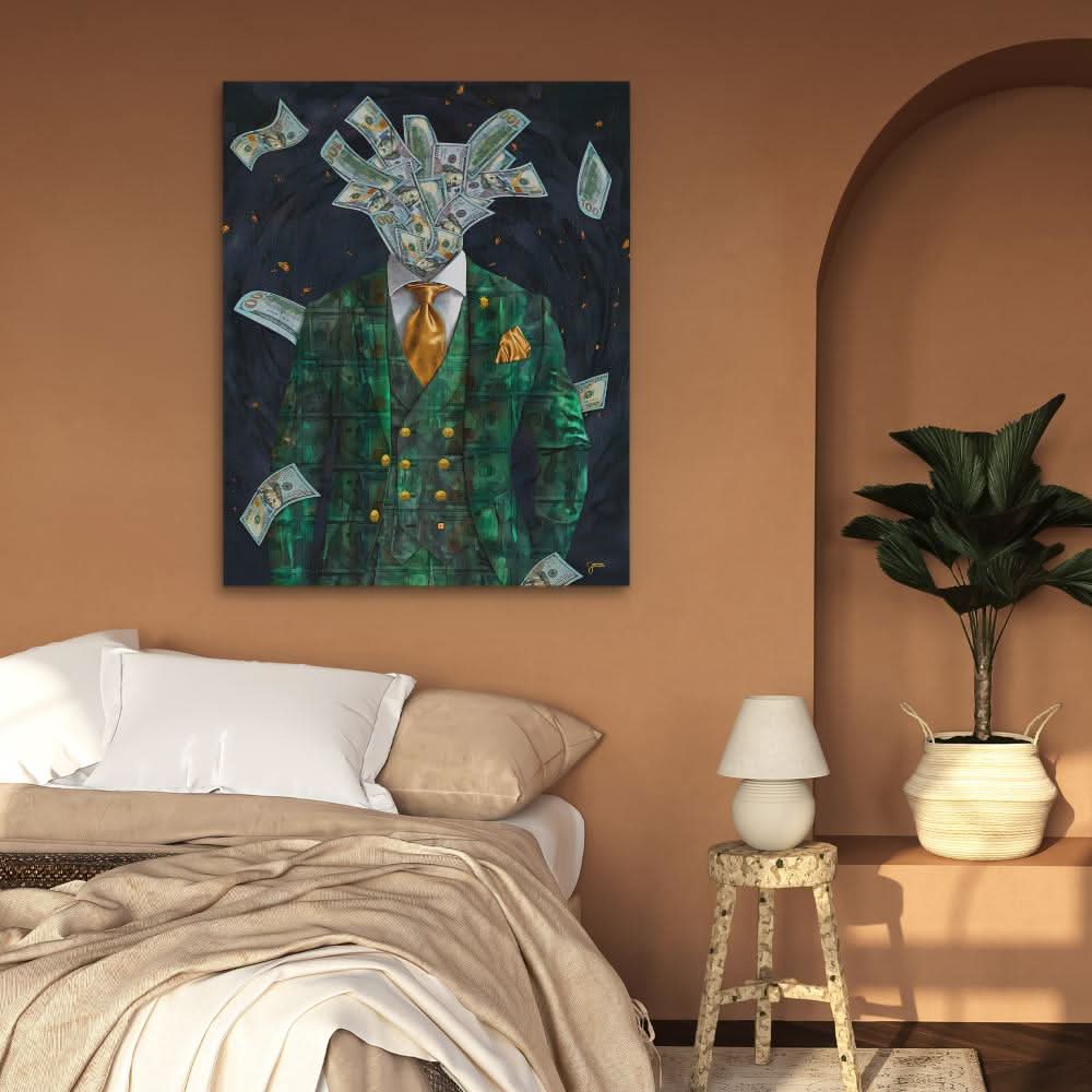 Money on My Mind - Entrepreneur Wall Art in Black Frame