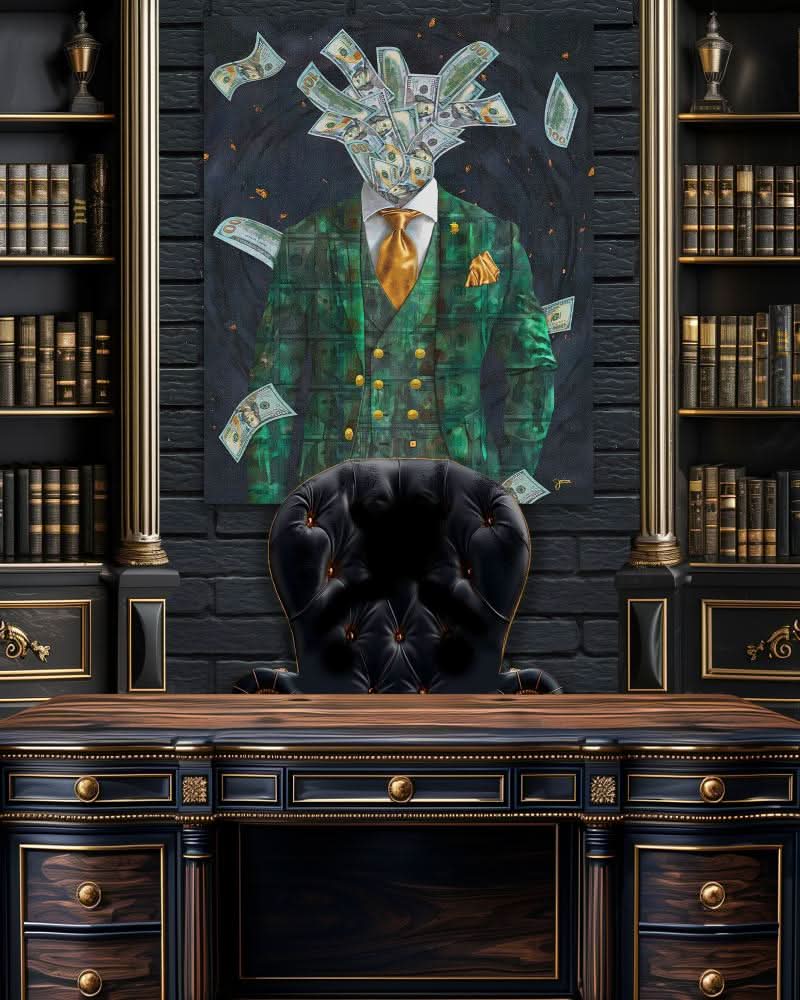 Money on My Mind - Large Modern Canvas Print
