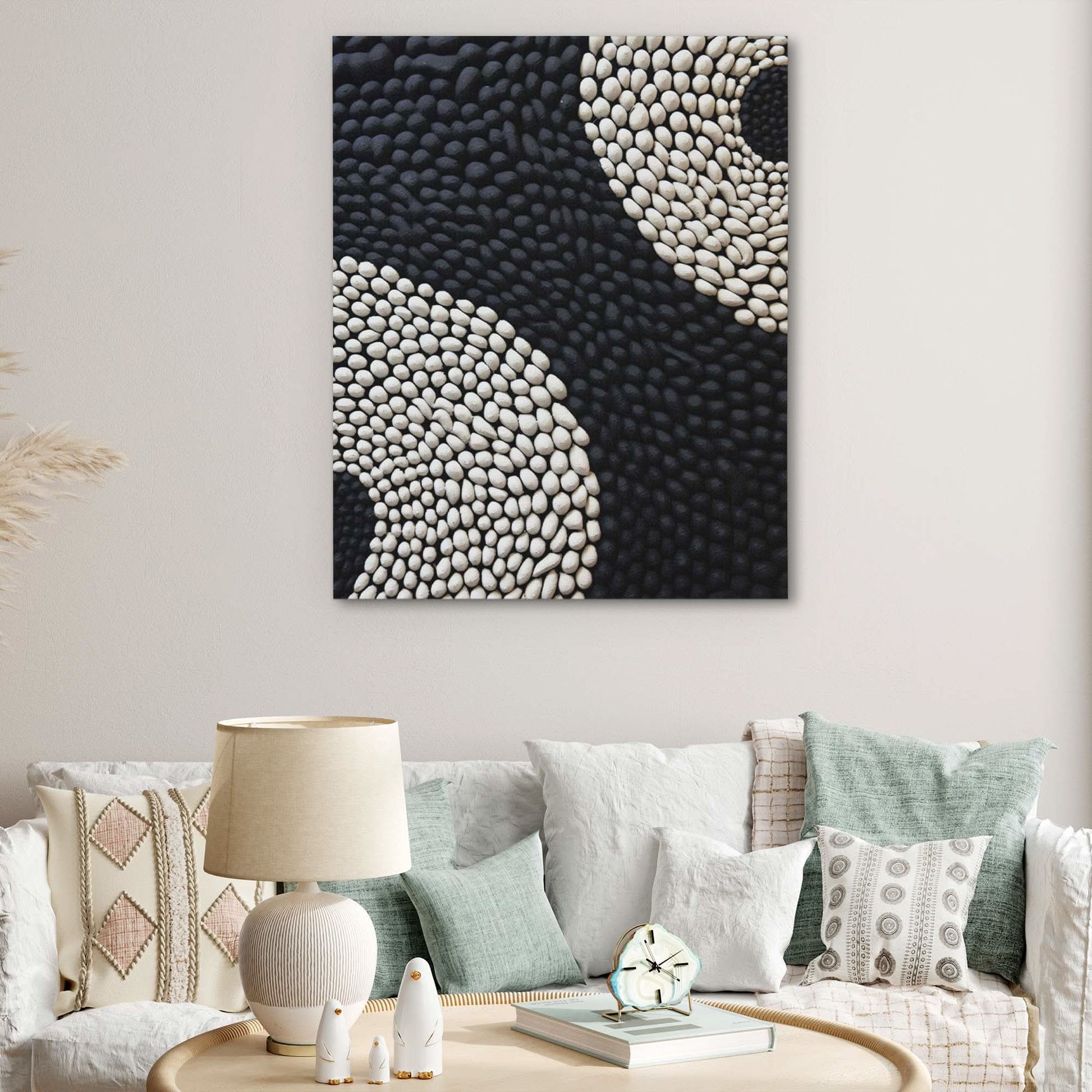 Monochrome Waves - Luxury Wall Art
