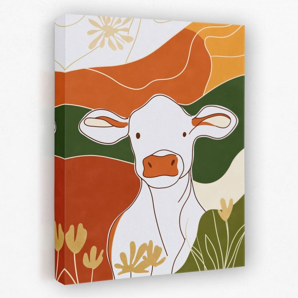 Moo in the Bush - Animals Canvas Wall Art