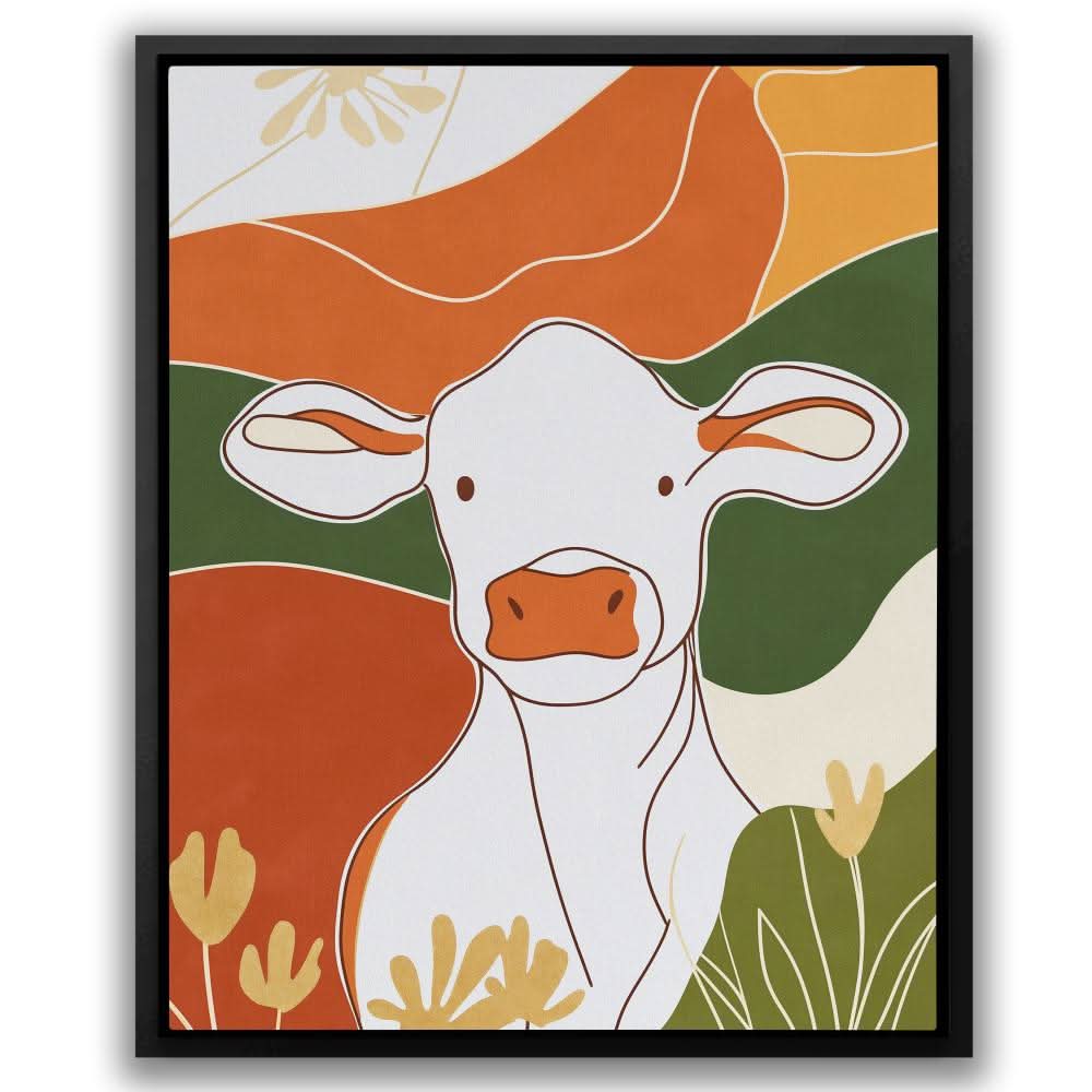 Moo in the Bush - Earth Tones Wall Art for Hallway