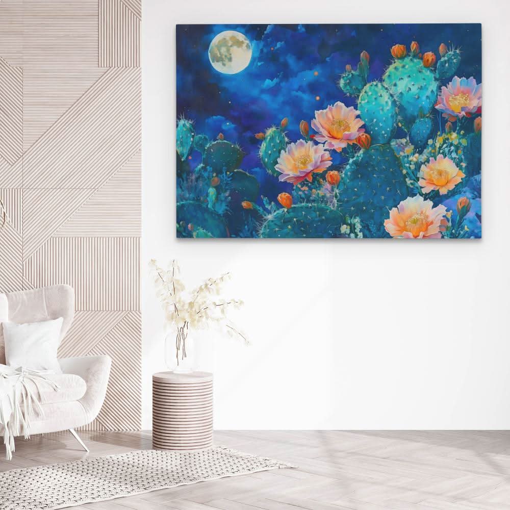 Moonlight Prickles - Large Canvas Print