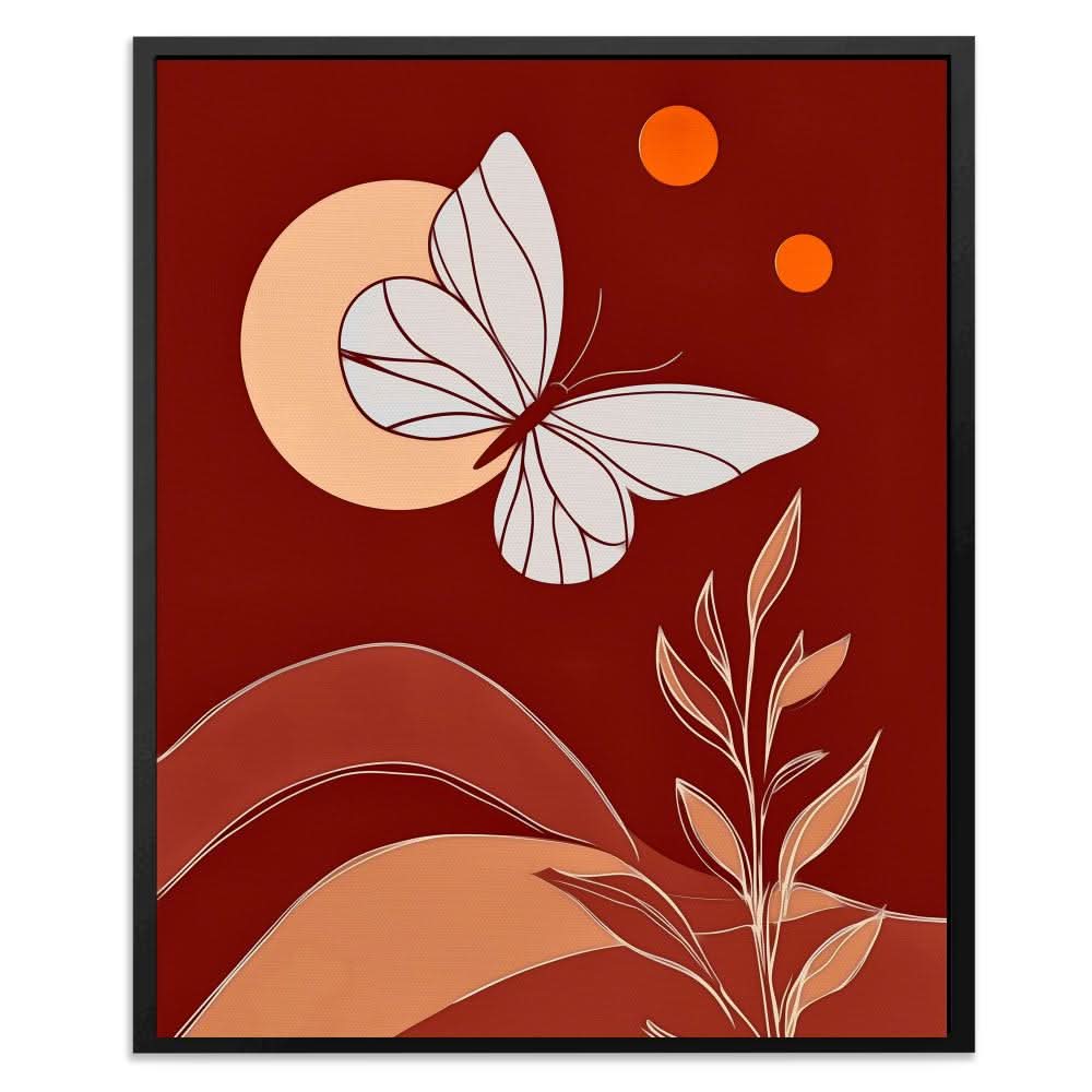 Moonlit Flutter - Large Minimalist Canvas Print