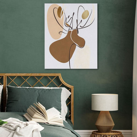 Moose Doodle - Abstract Wall Art in Black Frame