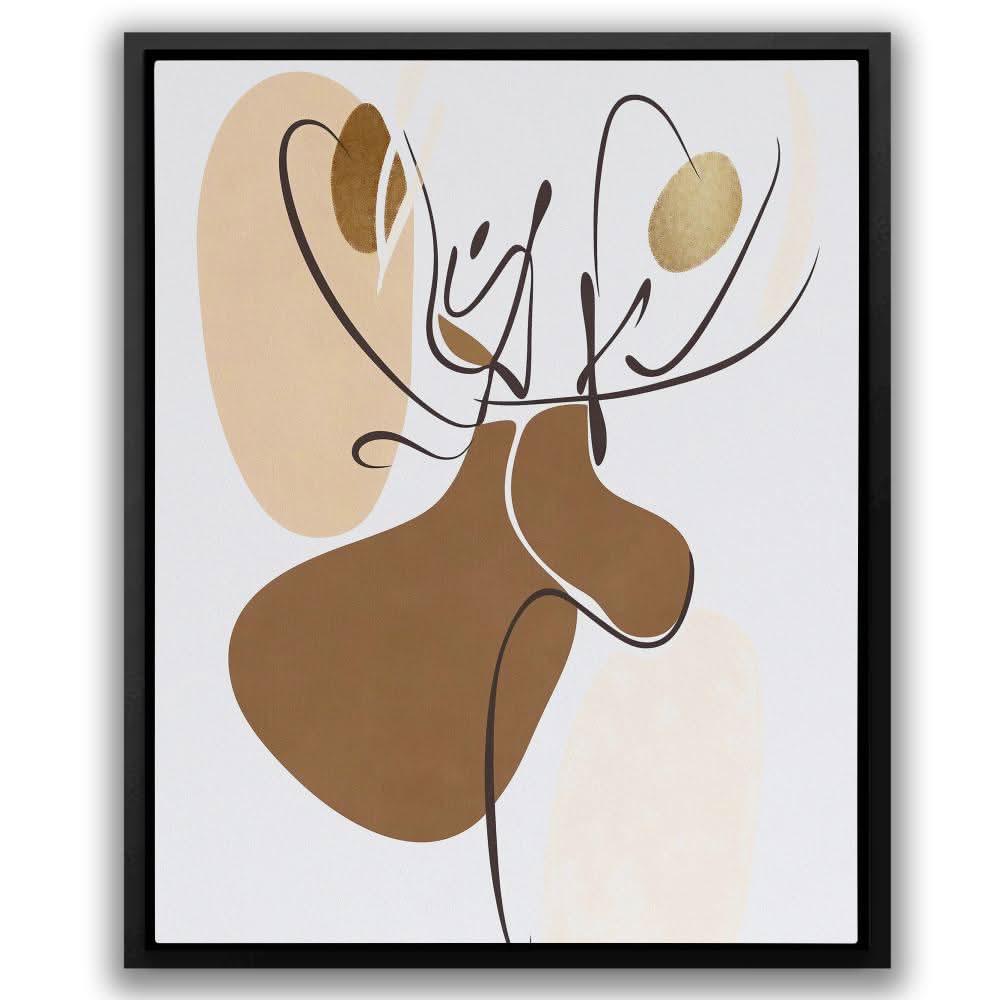 Moose Doodle - Large Abstract Canvas Print