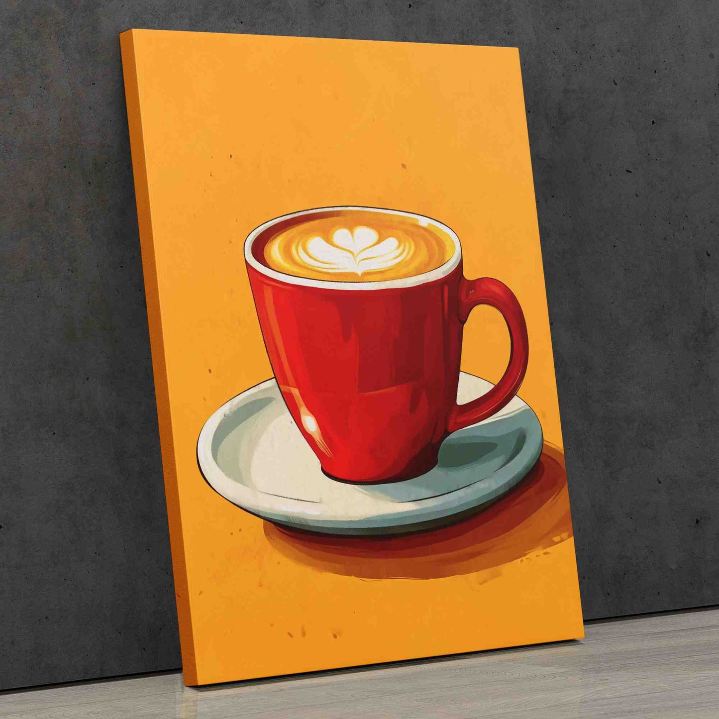 Morning Cup - Red Espresso Canvas Print