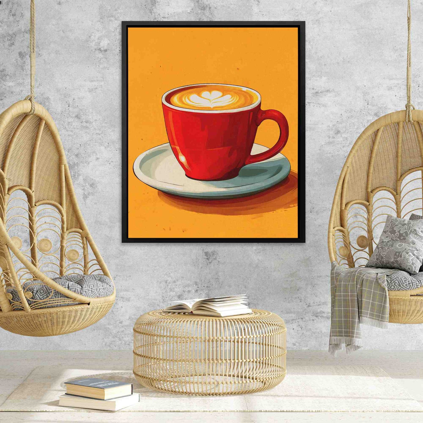 Morning Cup - Espresso Wall Art in Black Frame