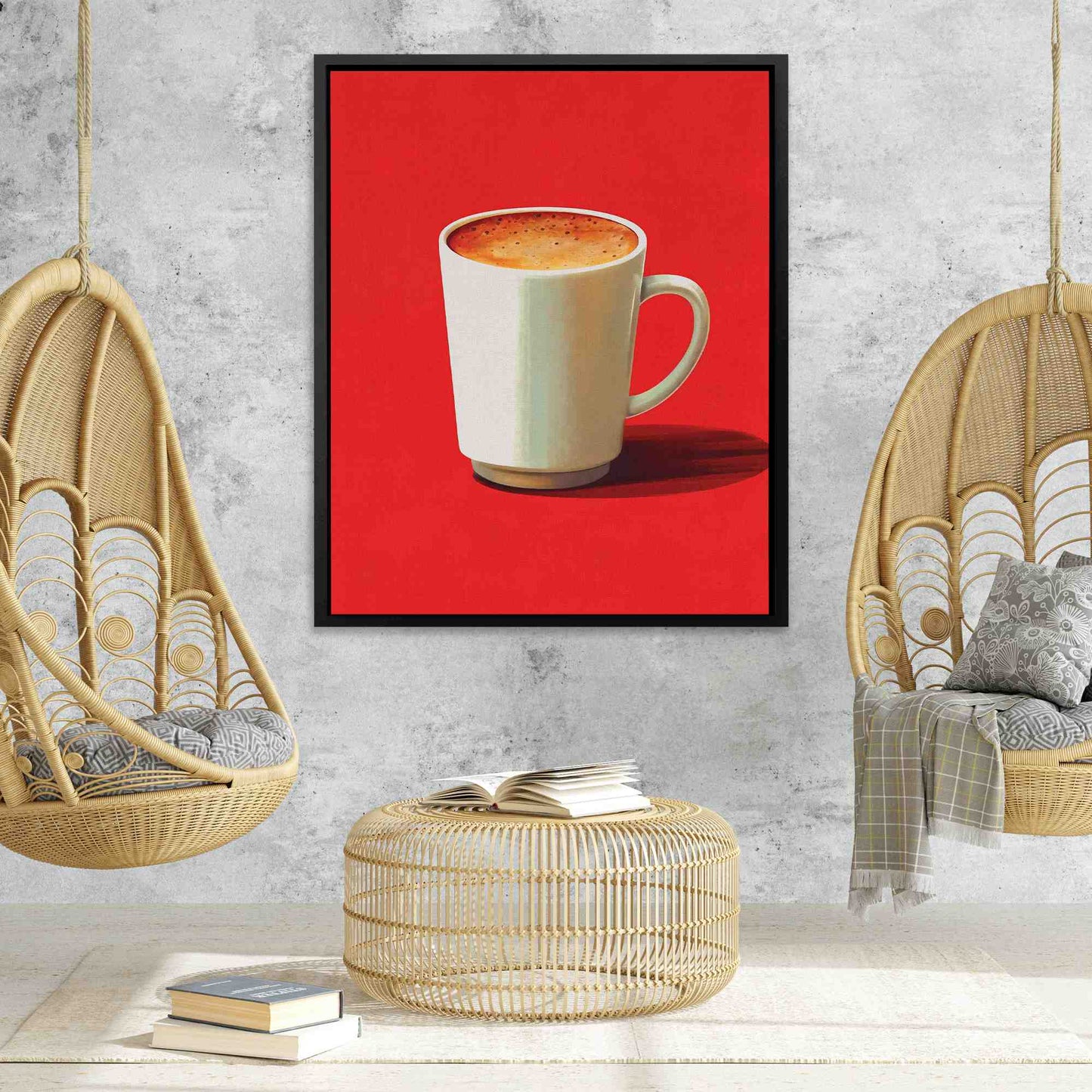 Morning Energy - Red Canvas Wall Art