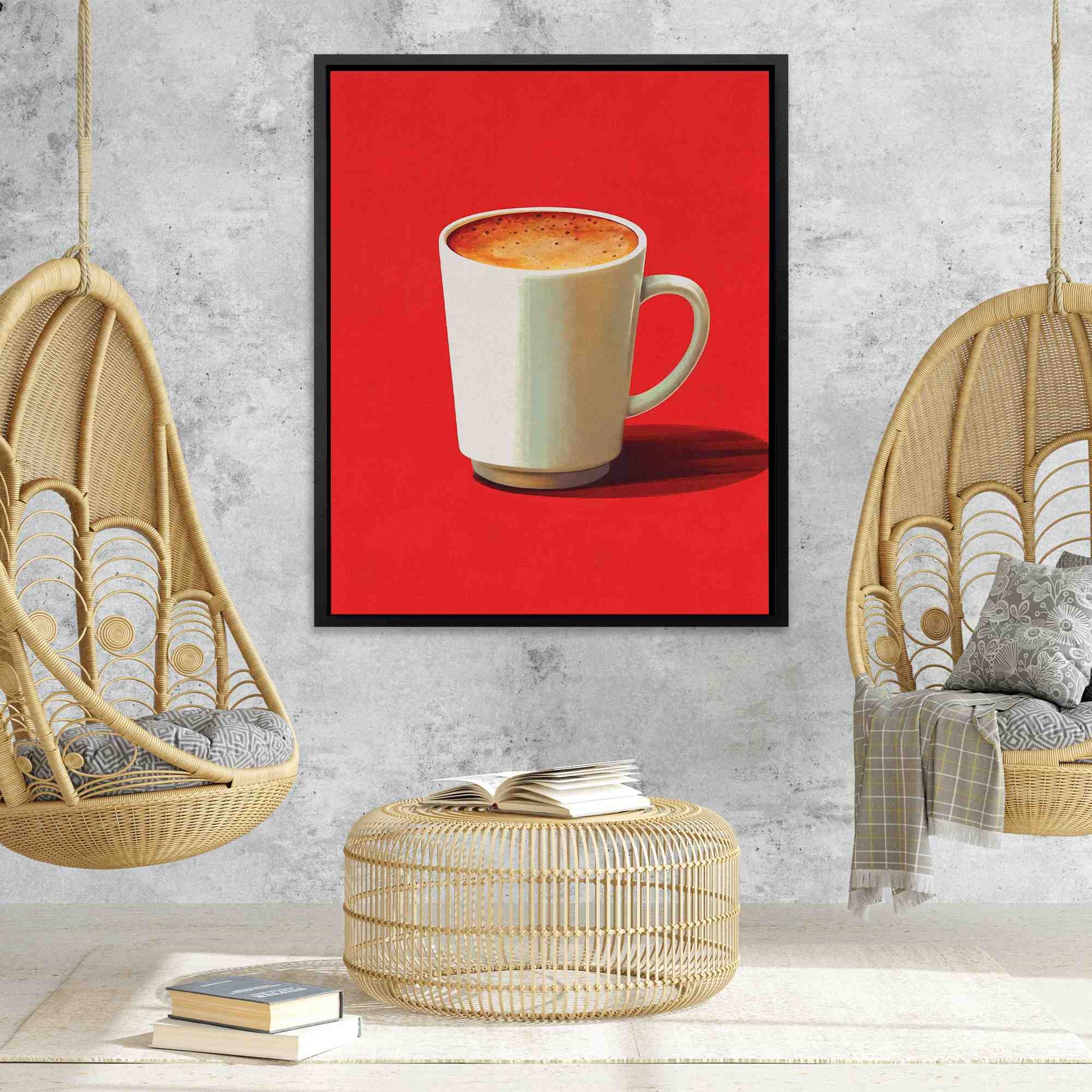 Morning Energy - Red Canvas Wall Art