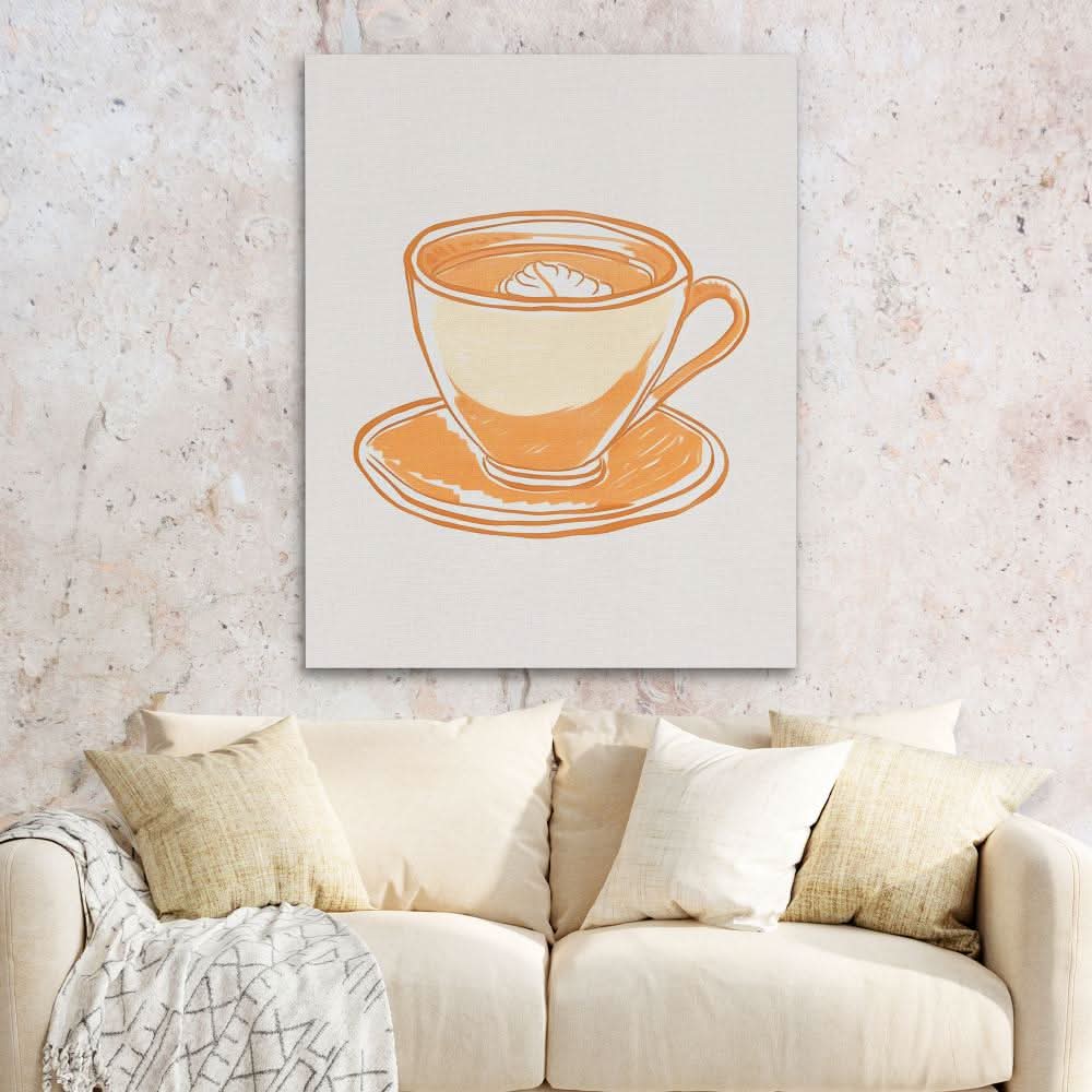 Morning Espresso - Large Minimalist Canvas Print