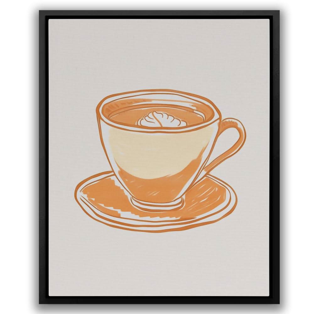 Morning Espresso - Beige Canvas Print