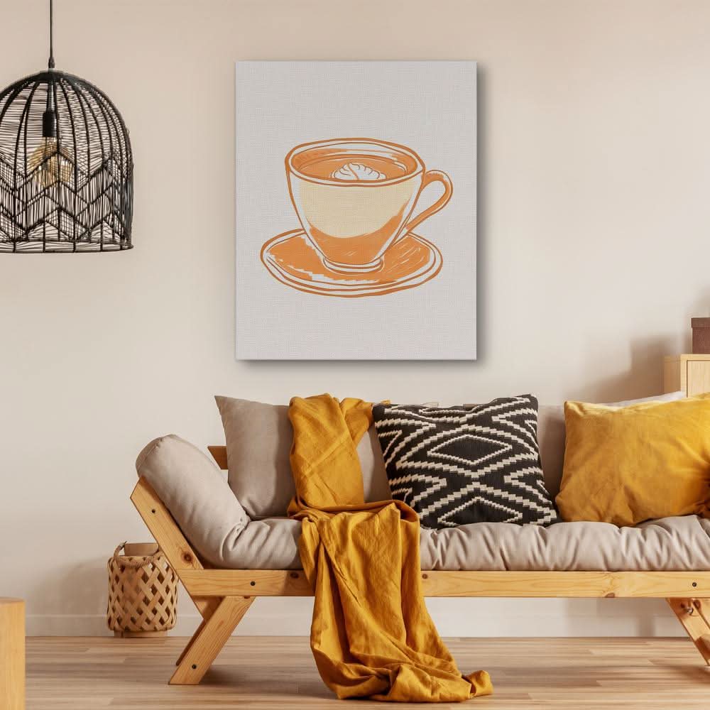 Morning Espresso - Beige Wall Art for Kitchen