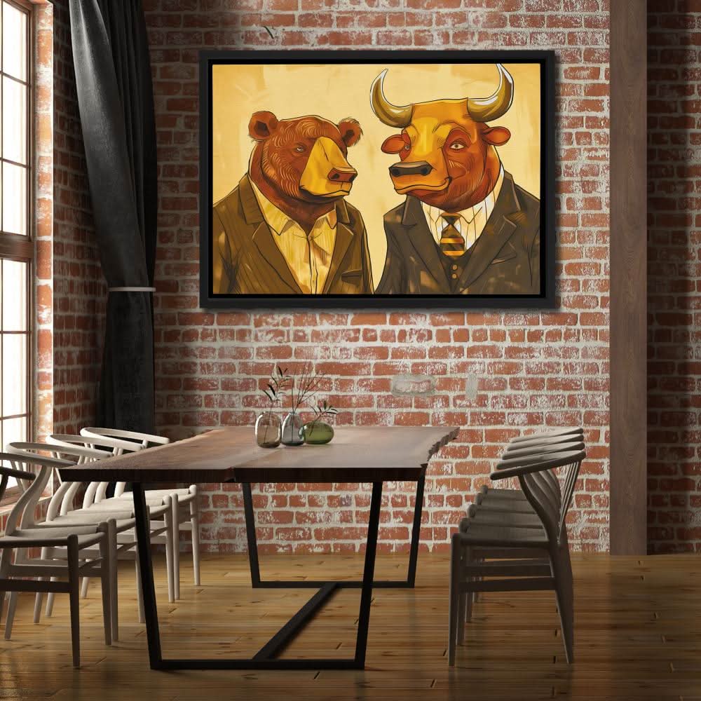 Morning Market Rush - Bear Art for Home Office