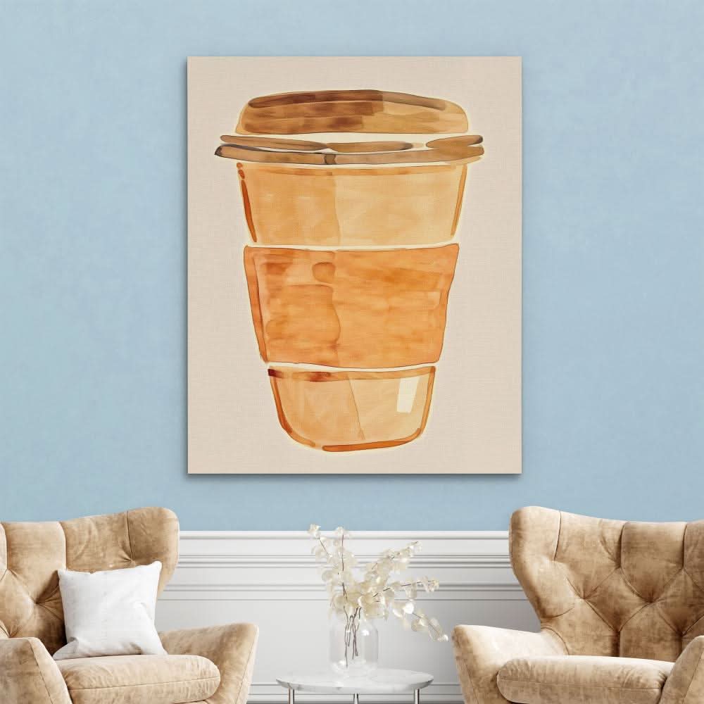 Morning Rush - Minimalist Wall Art in Black Frame