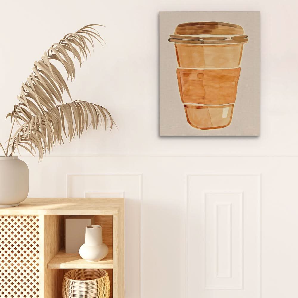 Morning Rush - Modern Brown Canvas Wall Art