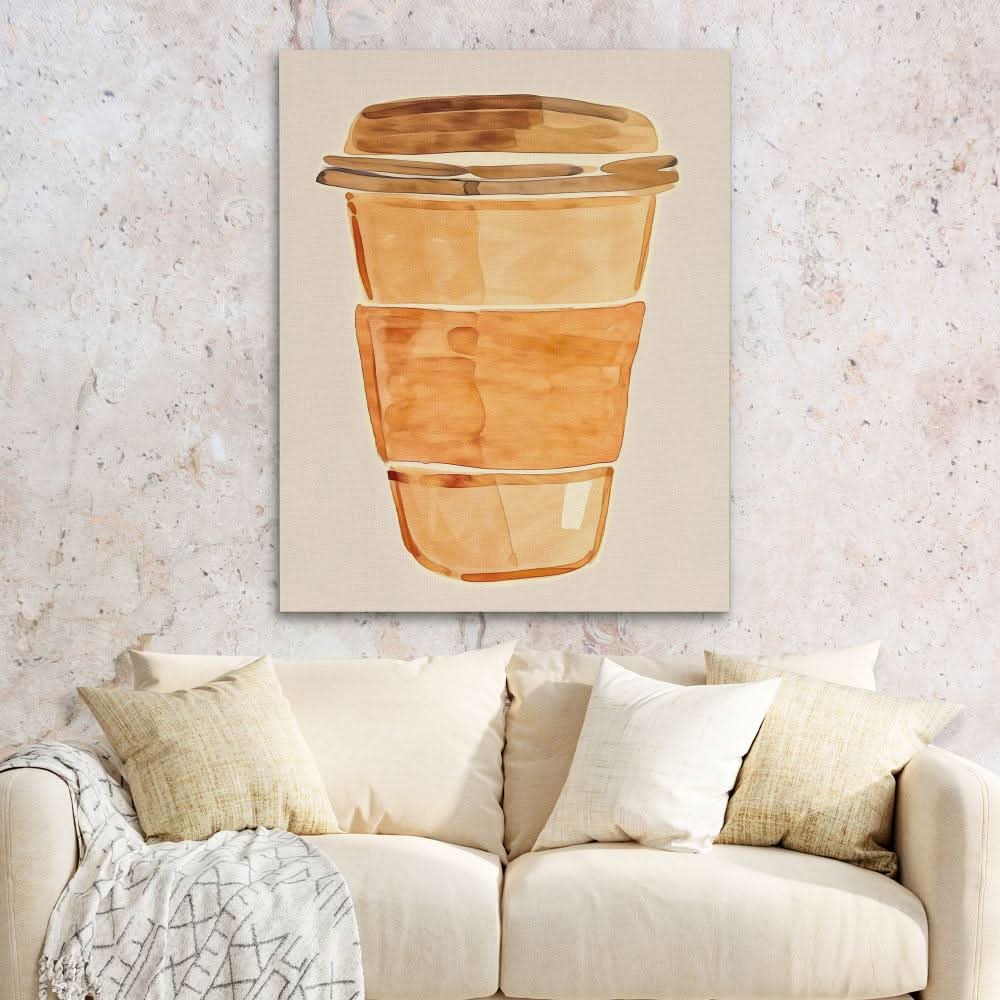 Morning Rush - Beige Wall Art for Kitchen