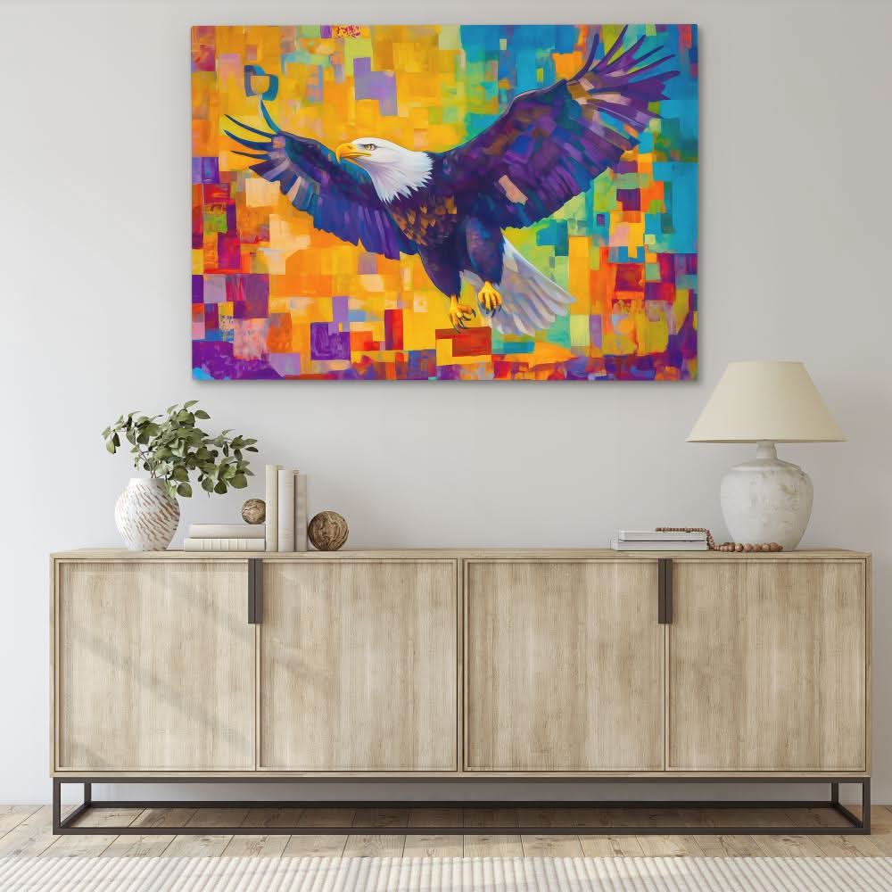 Mosaic Hunter - Modern Colorful Canvas Wall Art