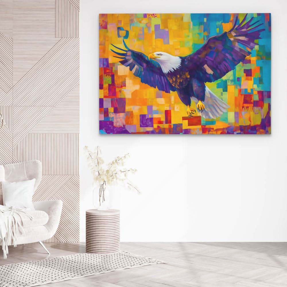 Mosaic Hunter - Large Modern Canvas Print