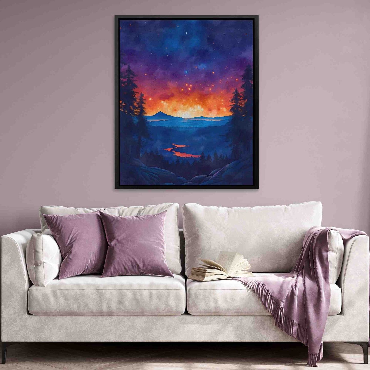 Mountain Summer Sunset - Large Canvas Print
