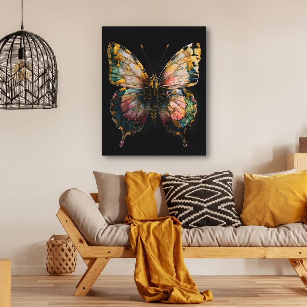Multicolor Butterfly - Large Canvas Print