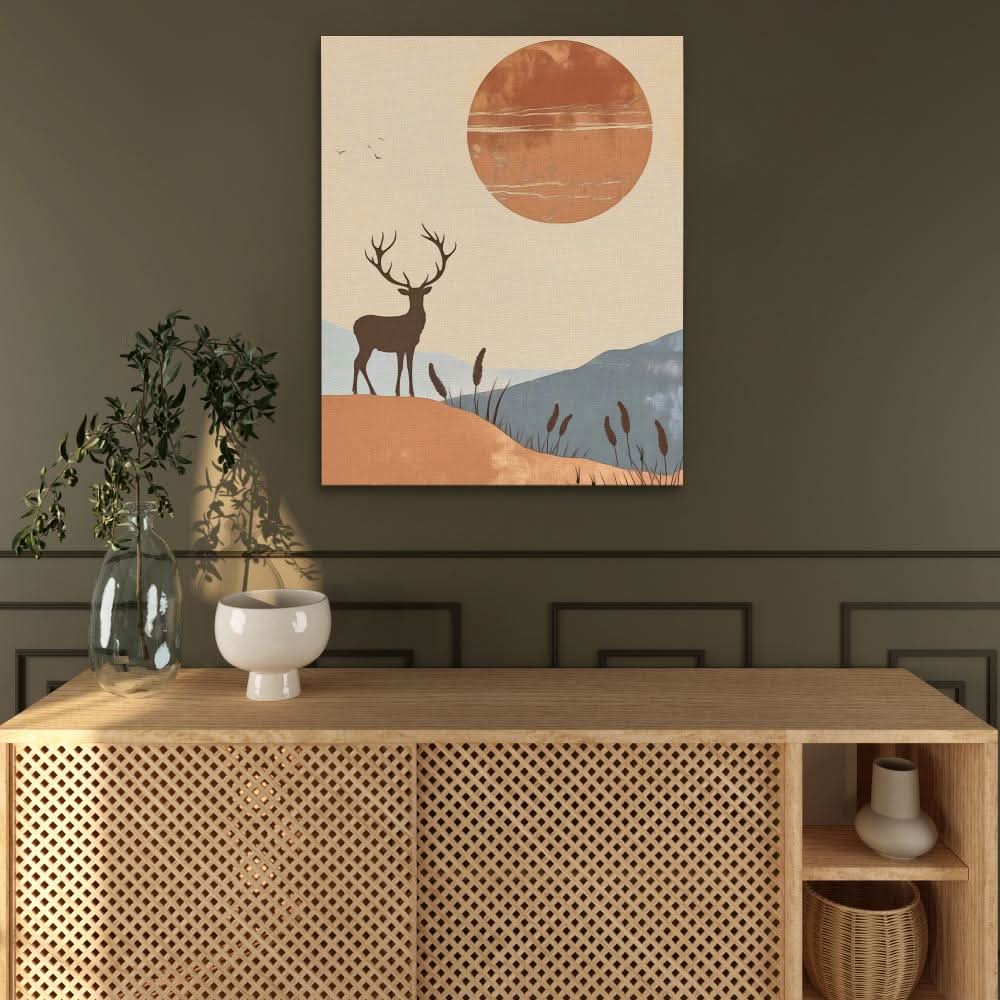 Mystic Oasis - Earth Tones Landscapes Canvas Print