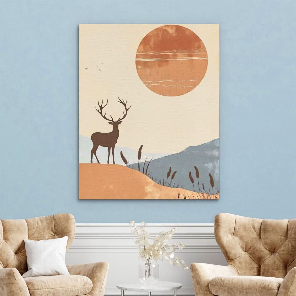 Mystic Oasis - Landscapes Wall Art in Black Frame