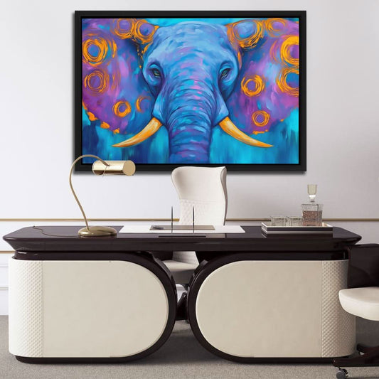 Mystical Elephant - Wall Art in Black Frame
