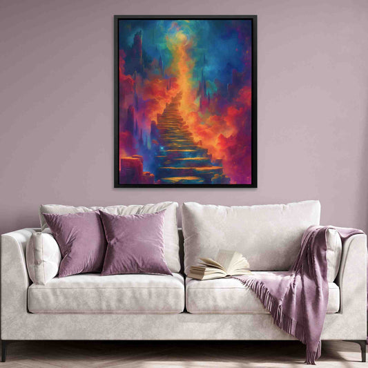 Mystical Illusion - Surrealism Wall Art in Black Frame