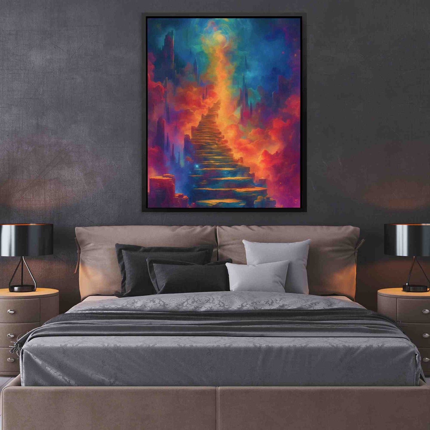 Mystical Illusion - Pathway Wall Art in Black Frame