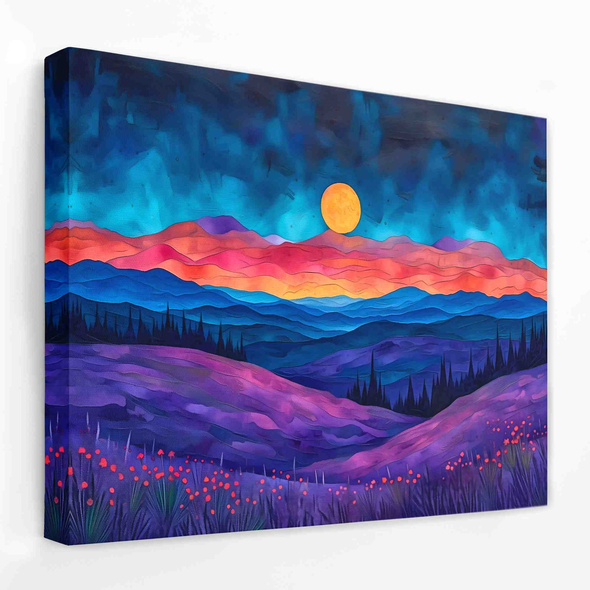 Mystical Meadows - Blue Meadow Canvas Print