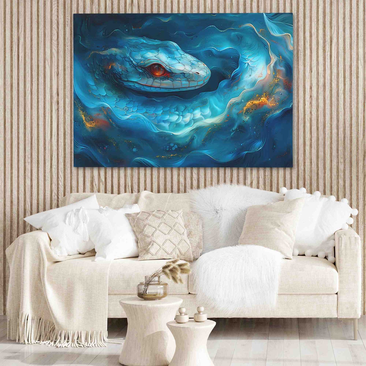 Mystical Snake - Large Surrealism Canvas Print