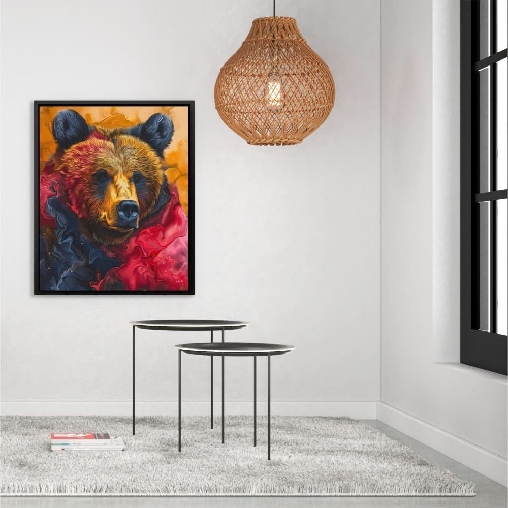 Nebula Bear - Colorful Wall Art for Living Room