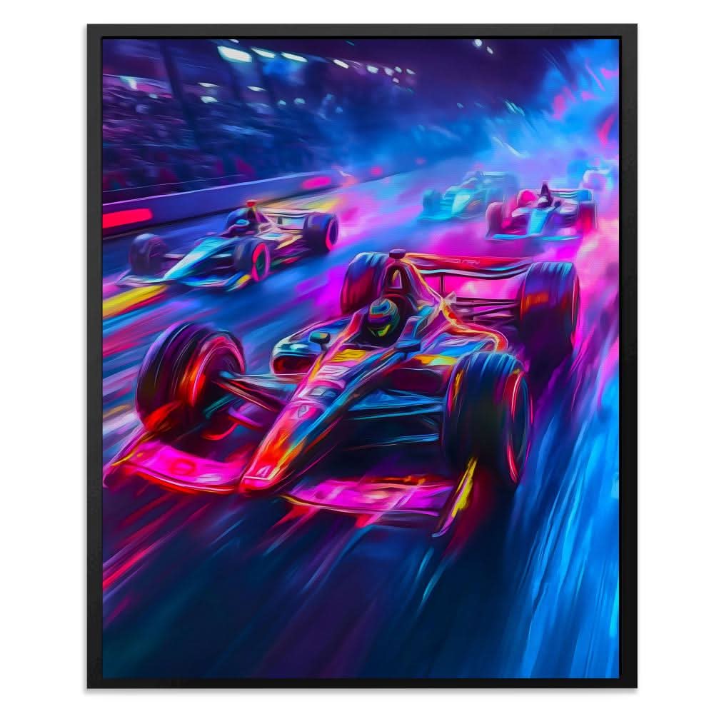 Neon Velocity - Colorful Travel Canvas Print