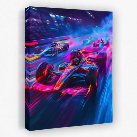 Neon Velocity - Transportation Canvas Wall Art