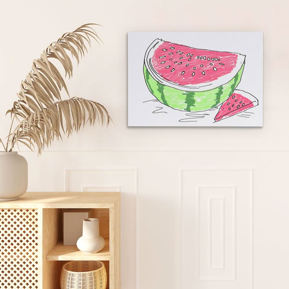 Neon Watermelon - Lime Canvas Print
