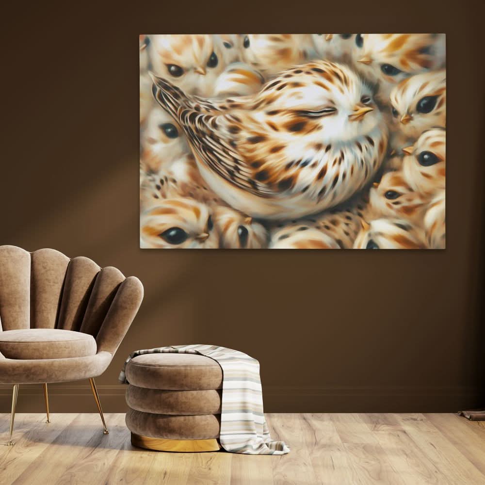 Nestled Joy - Large Modern Canvas Print