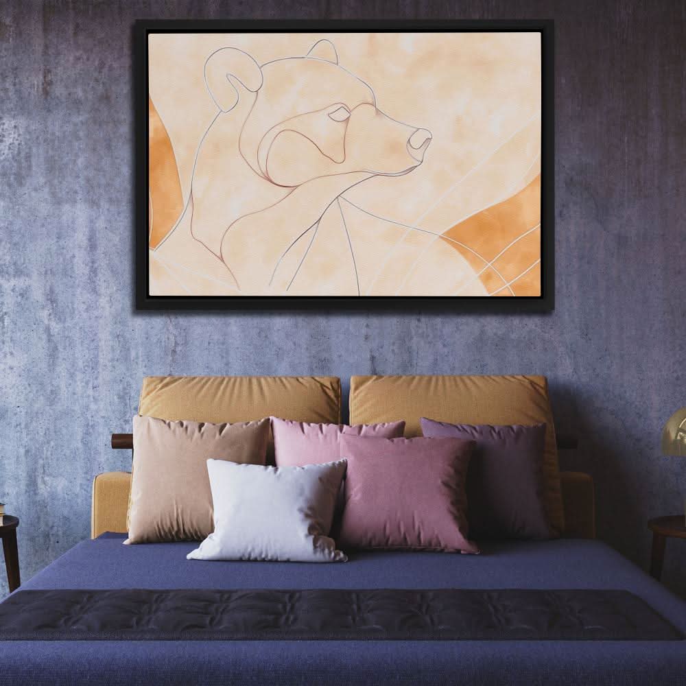 Neutral Bear - Earth Tones Wall Art for Home Office