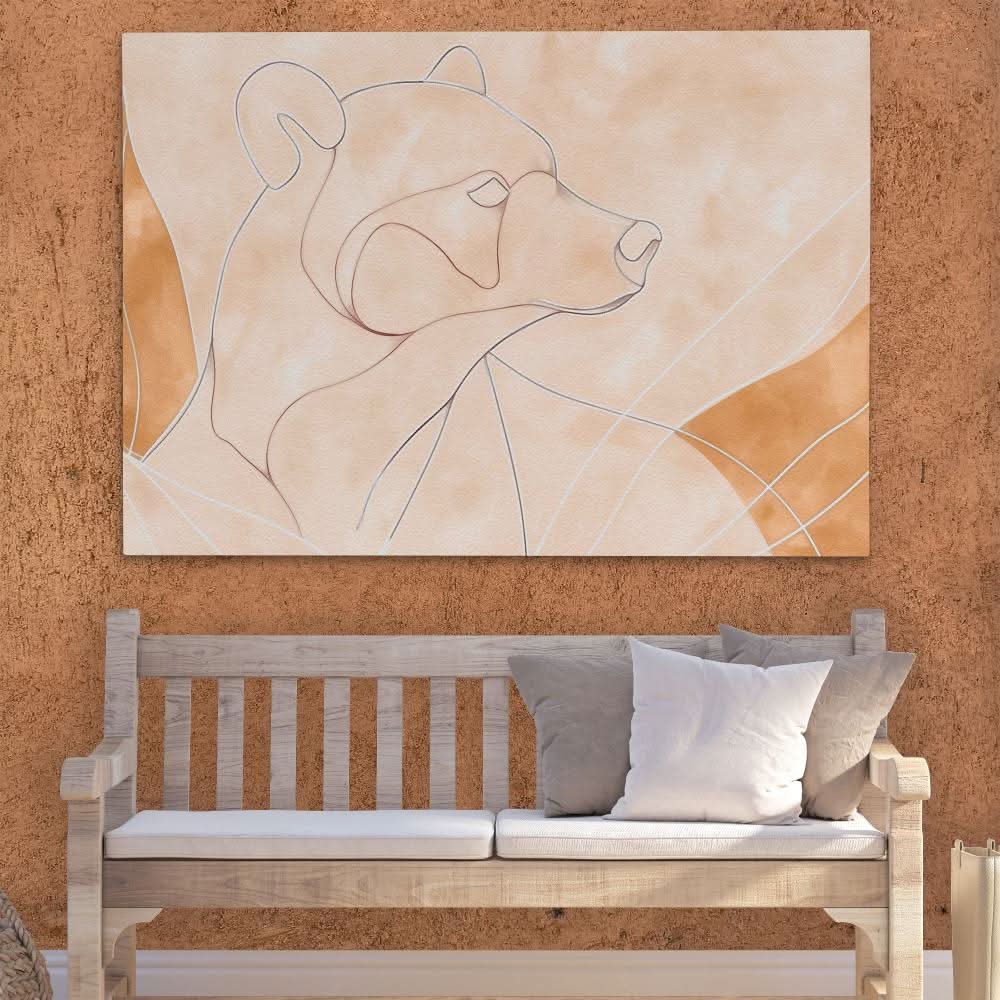 Neutral Bear - Bear Art for Bedroom