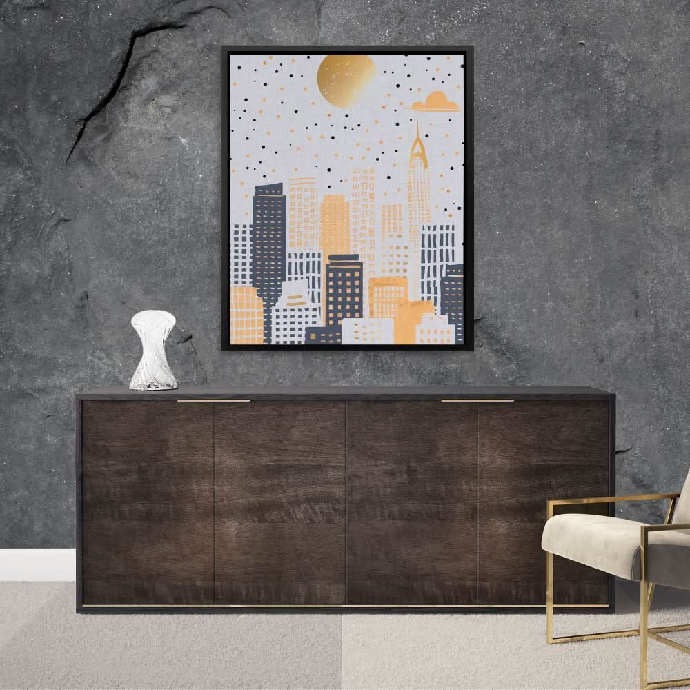 Neutral City - Neutral Building Canvas Print