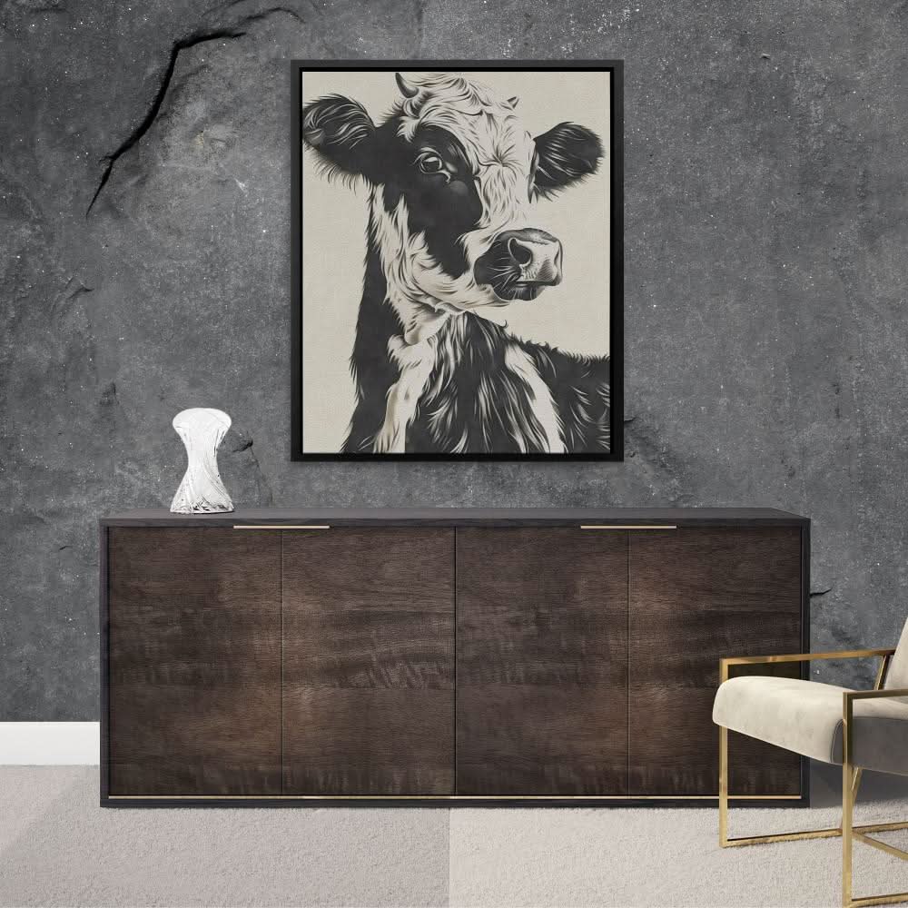 Neutral Cow - Neutral Calm Canvas Print