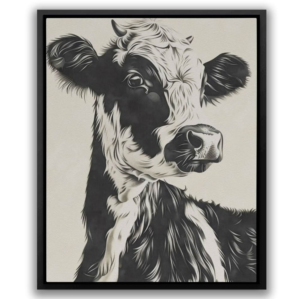 Neutral Cow - Large Canvas Print
