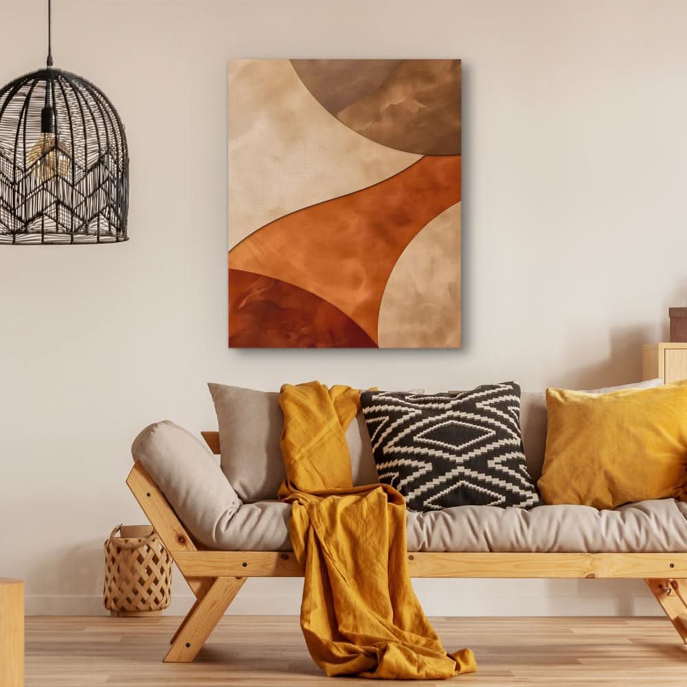 Neutral Harmony - Large Abstract Canvas Print
